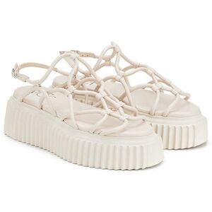 AGL White Messy Platform Sandals Size 10.5-11